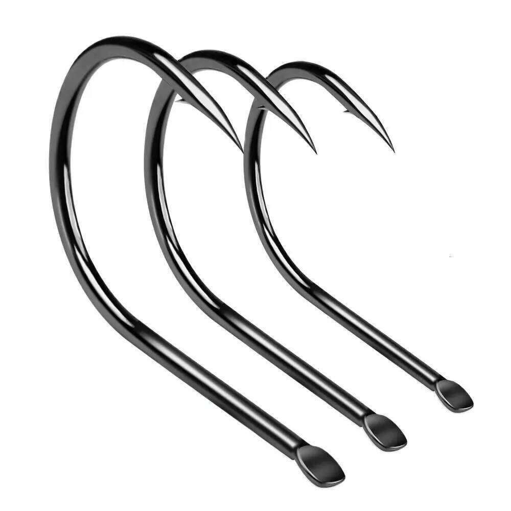 Barbed Fishhooks 3#-15# High Carbon Steel Flat Carp Fishing Hook Single Jigging Accessories Tackle 200pcs Soft Lures Hooks Z260128-image-1093485506