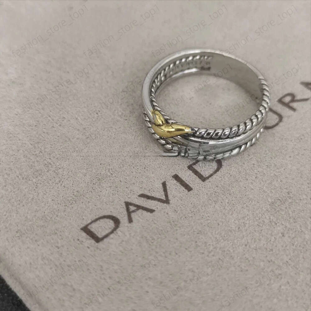 Designer Yourman For Woman Chain Classic Punk Silver Interlocking Luxury Yarman Ring Street Retro Women David Rings F35