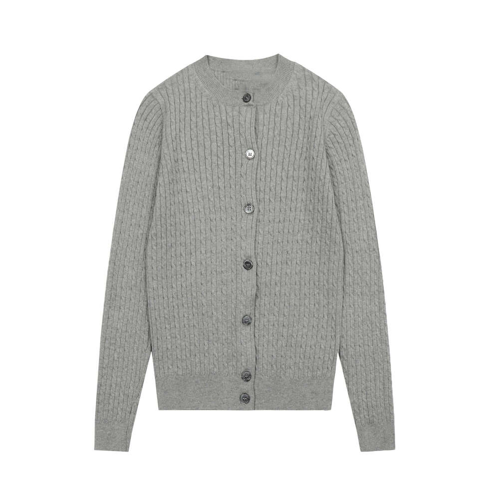 2026 Printemps et Automne Accueil Designer Brodé Petite Étiquette B17 Classique Polyvalent Tricoté À Manches Longues Minceur Cardigan pour Femmes