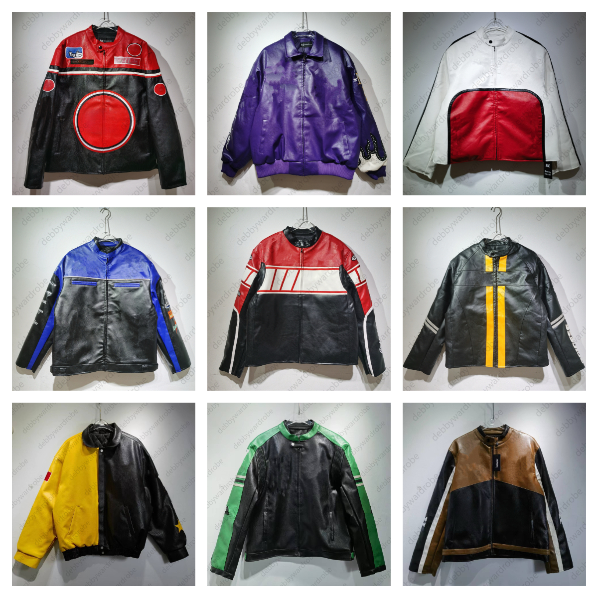 jacket men coat leather jacket men biker jacket mens designer jacket Embroidery Baseball Jacket Vintage Winter Motorcycle Jacket body warmer Coat M