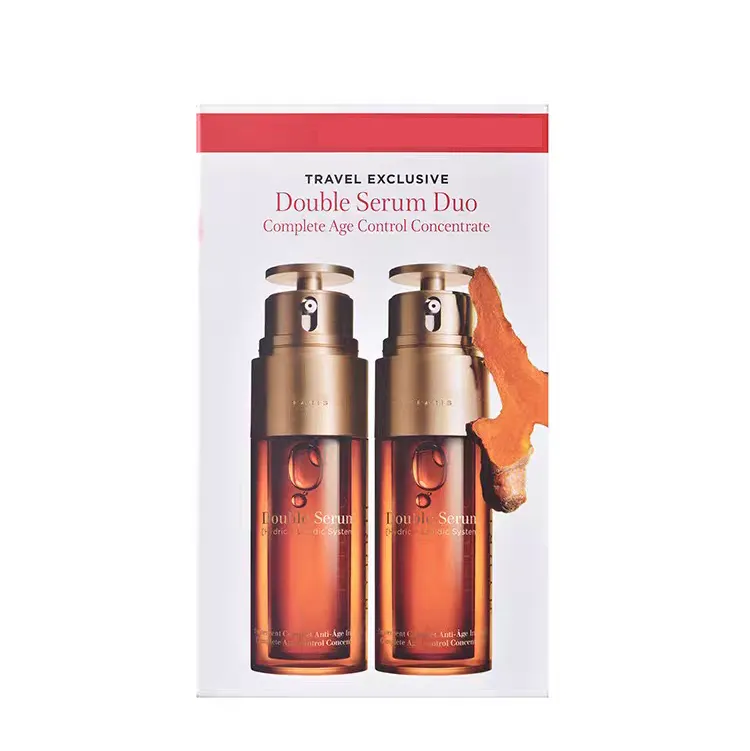 Skin Care Gold Double Extract Essence Firms Brightens Shrinks Pores 50ml*2 Soothes Moisturizes Face Care Serum High Quality-image-1055642573
