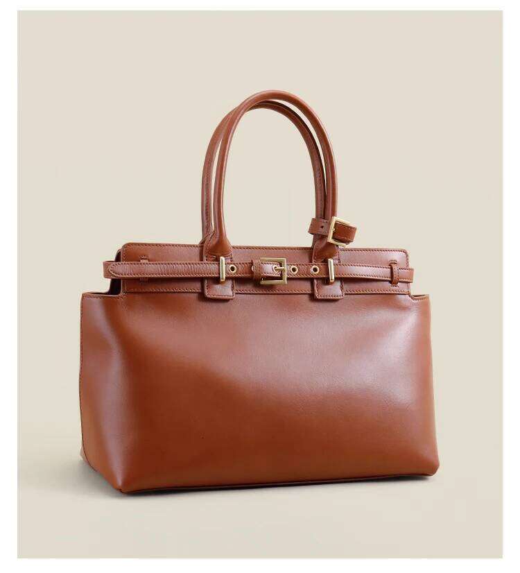 Designer High End Oil Wax Cowhide Leather Suede Women Satchels Tote Size Coffee Winter Retro Female Shoulder Bag Big LEMON KOKO ee 44