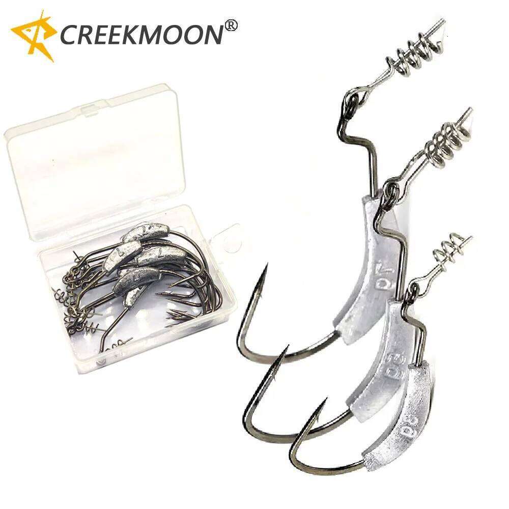 10Pcs Sharp Barbed Crank Hook Metal Jig Head Sea Fishing Hooks for Lure Soft Worm Bait Jighead Heads Fishhooks Set Accessories Z260128-image-1093485155