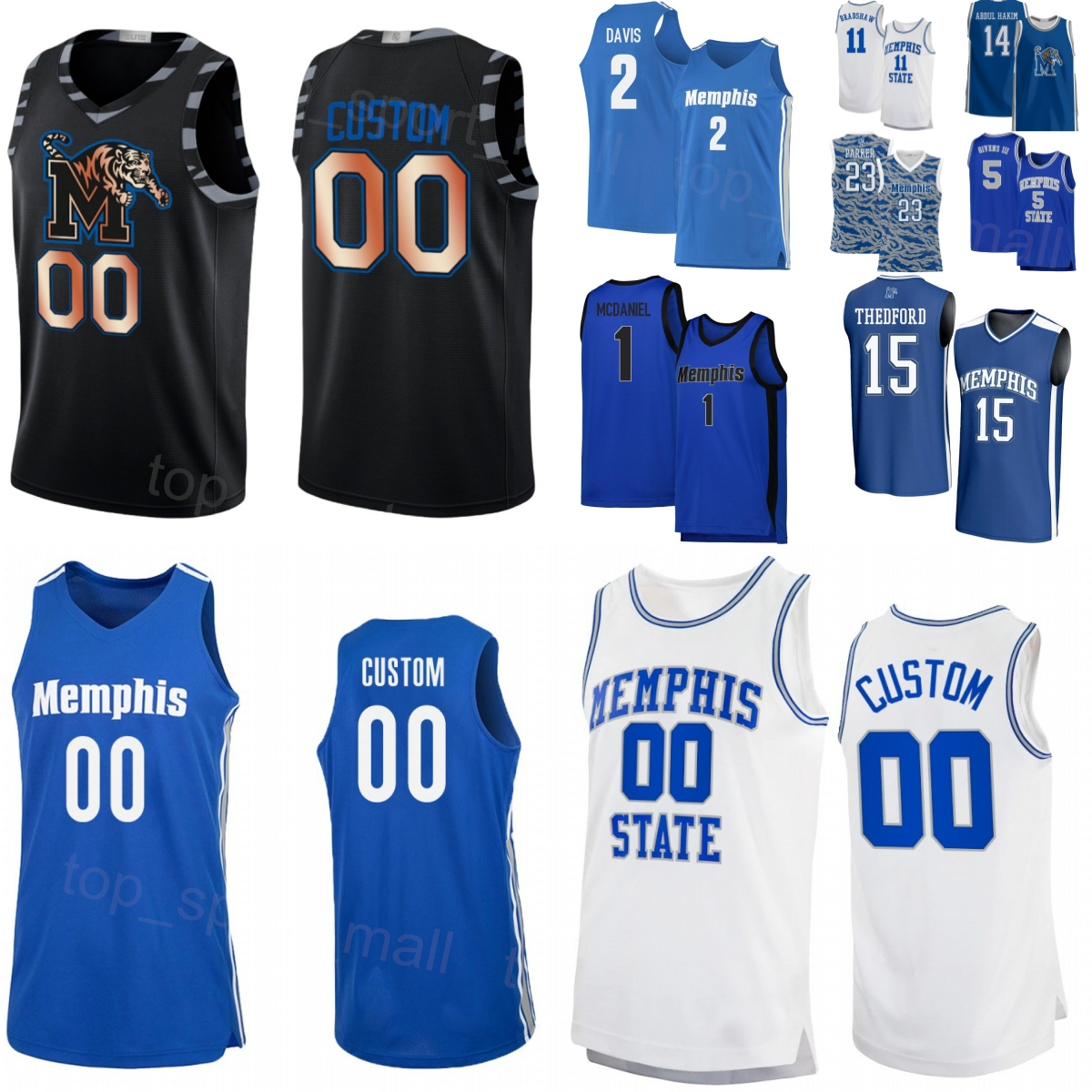 Printed College Basketball 1 Dug McDaniel Jersey University 23 Sincere Parker 5 Curtis Givens III 15 Julius Thedford Aaron Bradshaw Zach Davis Wo-image-757769004