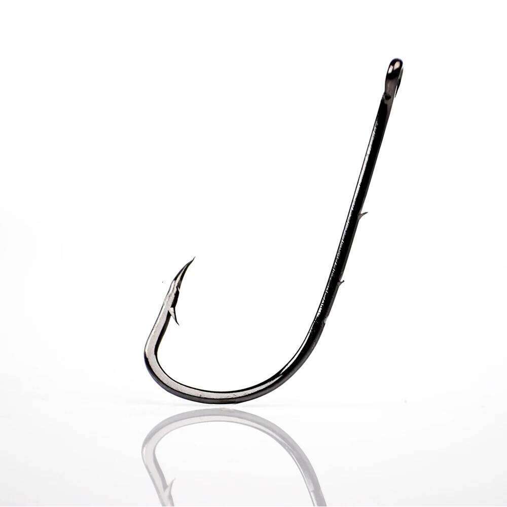NGB 5-10PCS High Carbon Steel Fishing Hook With Ring Barbed BaitHolder Hooks 1-10# 5/0-1/0# Single Lure Fishhook Z260128-image-1093486690