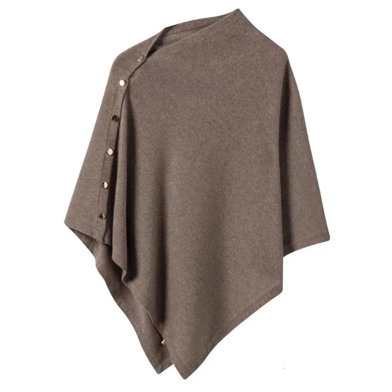 2026 2026 Large Shawl cologne For Womens Spring And Autumn Fashion Versatile Diagonal Buckle Loose High End perfume Cape Knitted Shawls Designer