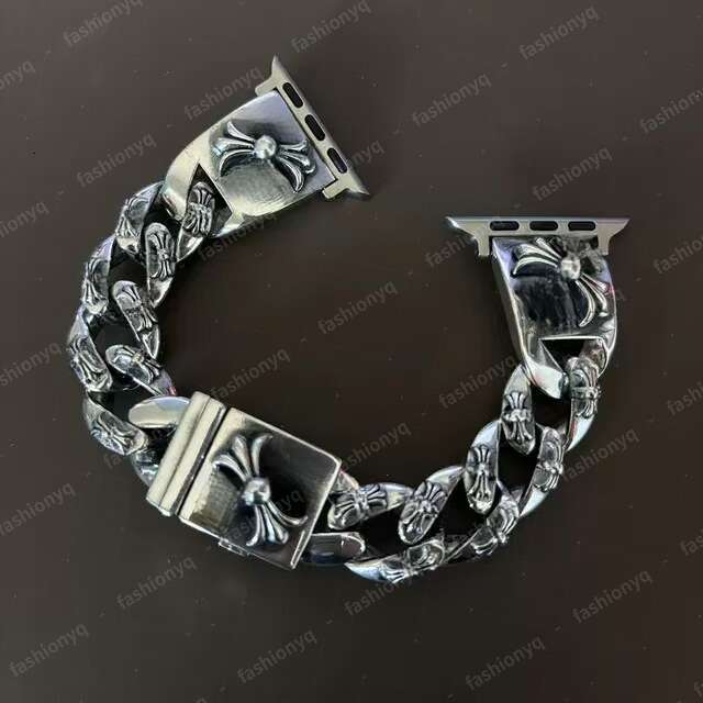 Luxury Jewelry Watch Chain Chrome Bracelet Trendy Fashion Cross Flower Cross Element 2.0 Dial Vintage Distressed Couple Watch Chain Designer Jewelry