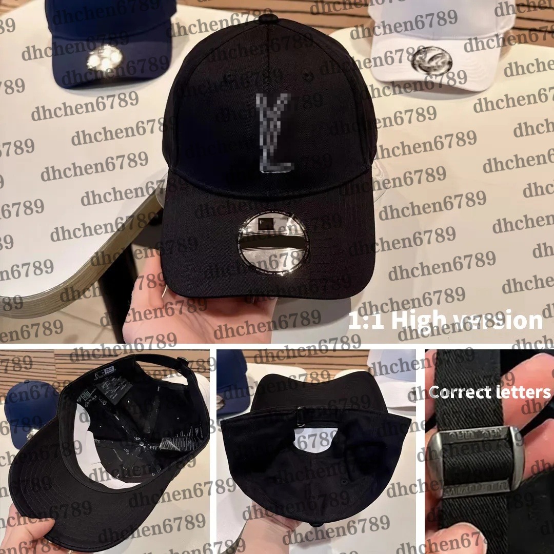 High quality embroidery Logo hat, luxury designer Syl letter baseball cap, SL unisex, classic black /white/beige /gold/silver hat
