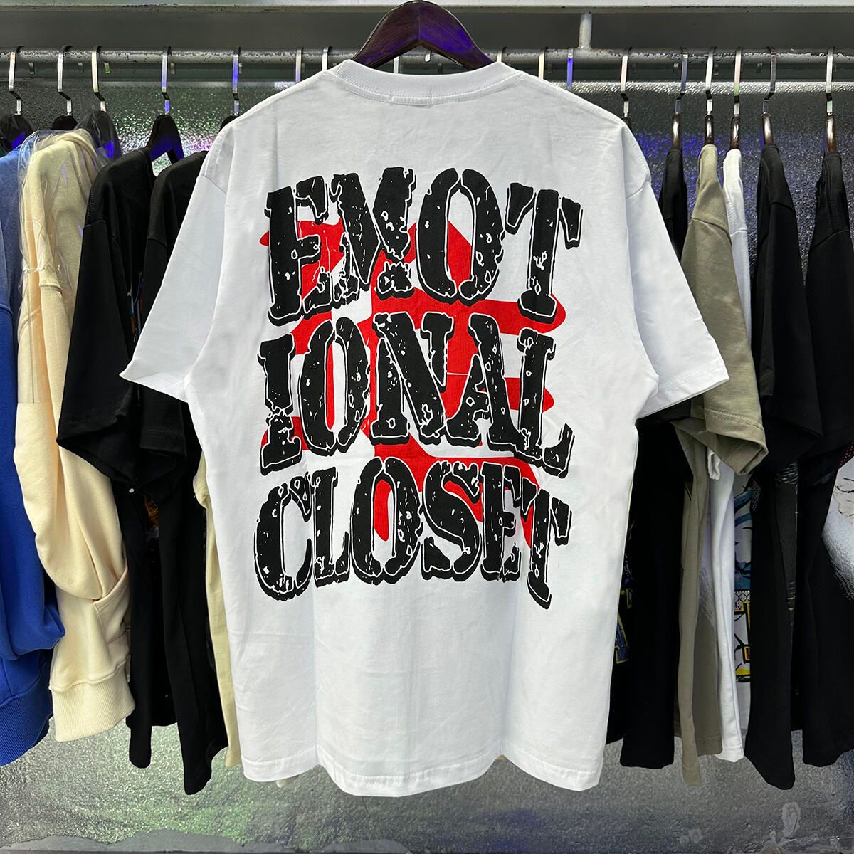 Mix Emotion Shirt Mens Designer Emotion T Shirt Y2k Harajuku Shirt Summer Woman Tees Loose Hip Hop Gothic Graphic Tee Print Oversized Tshirt Punk D5