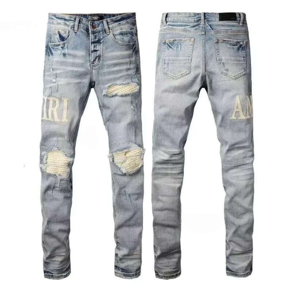 Miriamiri Designer Denim Pant Mens Luxury Brand Retro Washed Streetwear Amirimaison Pants Quality Oversize Slim Amirije Jeans Motorcycle Amiribone J