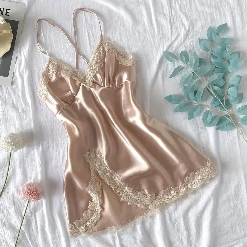 Vêtements de nuit pour femmes, robes érotiques, pyjamas exotiques, chemise de nuit en dentelle, ensemble de Lingerie avec nœud, Costumes de poupé