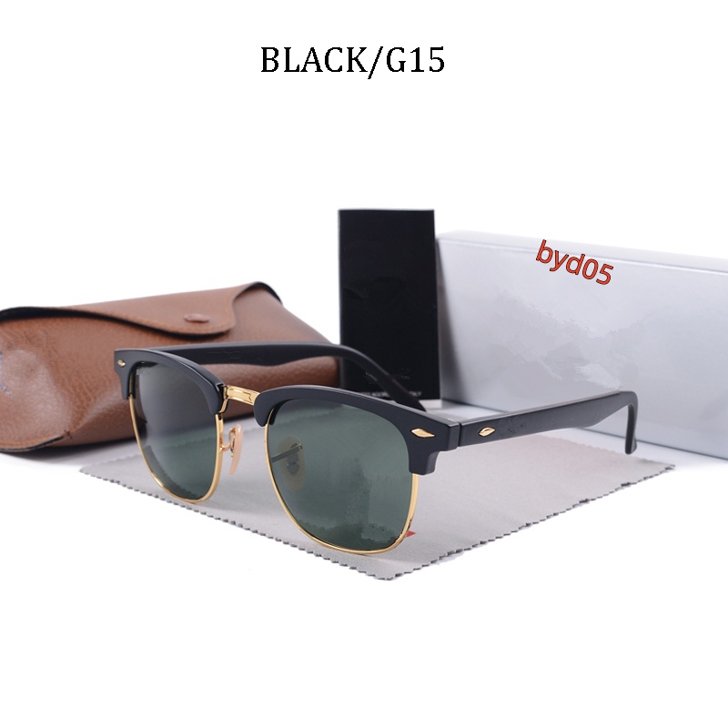Classic Retro Pilot Sunglasses Mens Women Fashion Designer Sun glasses Polarized Uv400 Glass Lens Goggle Glasses High Quality Version Eyeglasses Wit