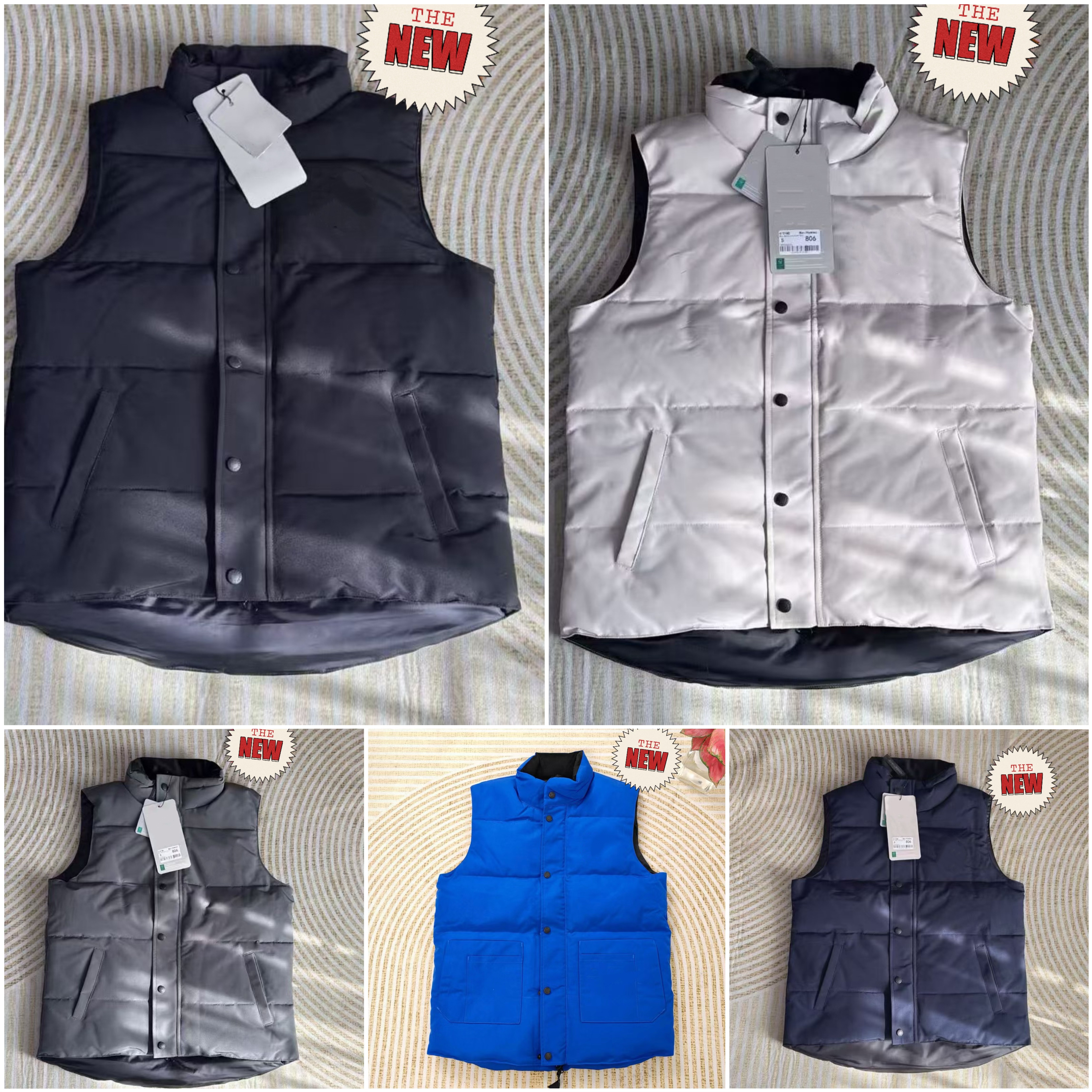 Mens Vests Designer Jackets men Puffer vests Top Canadian Puffer Jacket Femme Gilet Parka Zipper Button Letter Embroidery Slim Outerwear Windbreaker