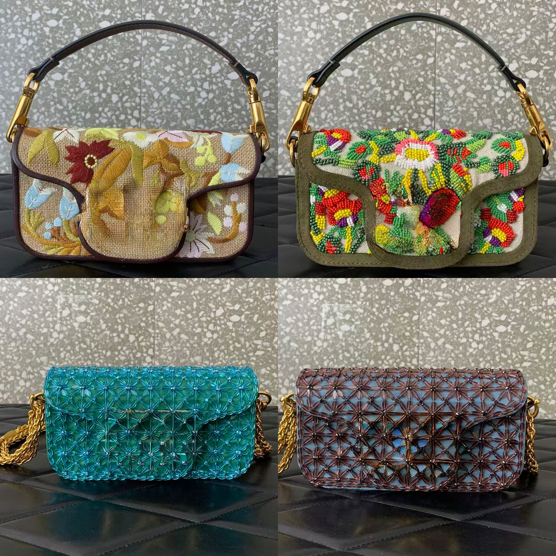 designer real leather shoulder fashion luxury bling shining crystal beads loco underarm crossbody bag diamonds party evening purses Rhinestone ha-image-1112824317