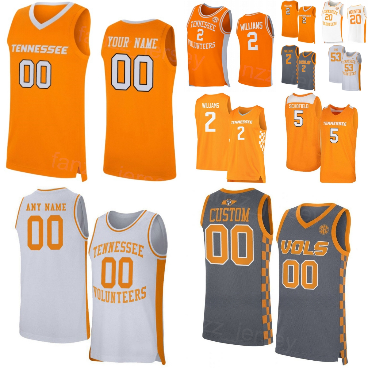 Print 1 Josh Richardson Jerseys College Basketball Tennessee Volunteers 5 Admiral Schofield 5 Chris Lofton Bernard King Allan Houston Williams Wo-image-757895598