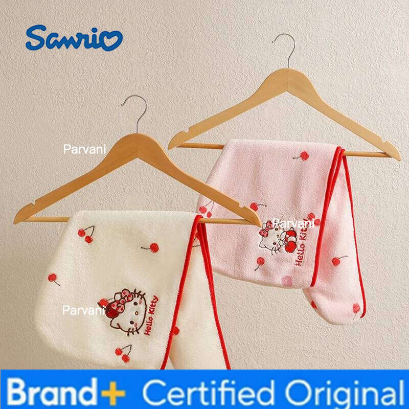 Sanrio Kawaii HelloKitty Dry Cap New Coral Velvet Water Absorbent Quick Girl Bathroom Non Shedding Hair Drying Towel H260130-image-1093732910