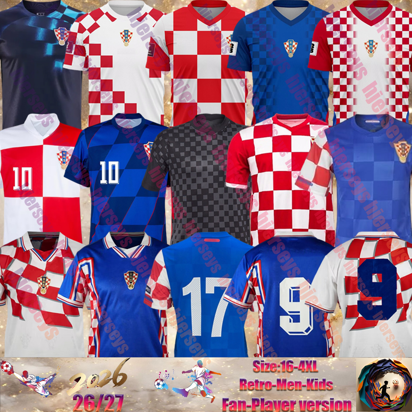 2026 2027 World Cup Croatia National Team New Soccer Jersey Uniform Retro 1998 2010 home away MODRIC KOVACIC PASALIC PERISIC Fan player Men Footb-image-999610615