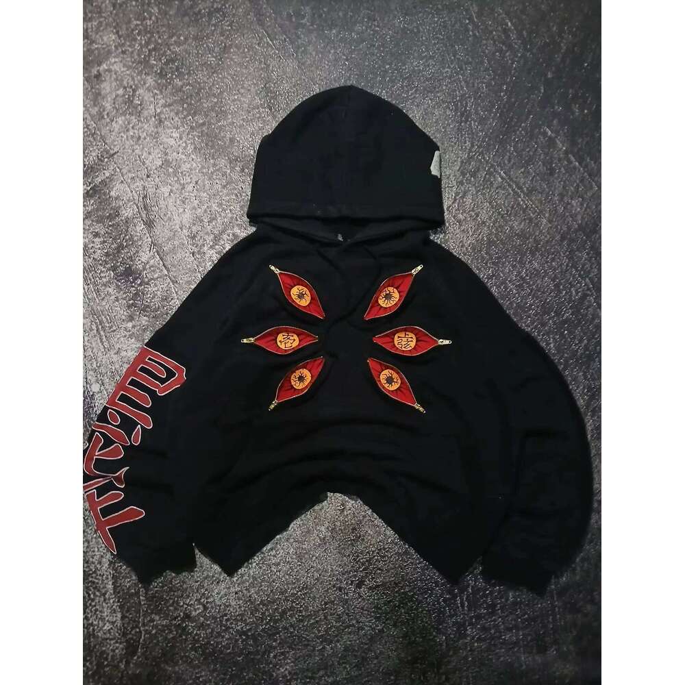 New DesignY2k Harajuku Fashion Zipper Design Sense Women Street Hip Hop Vintage Fleece Padded Sweatshirt Unisex Casual Loose Hoodie