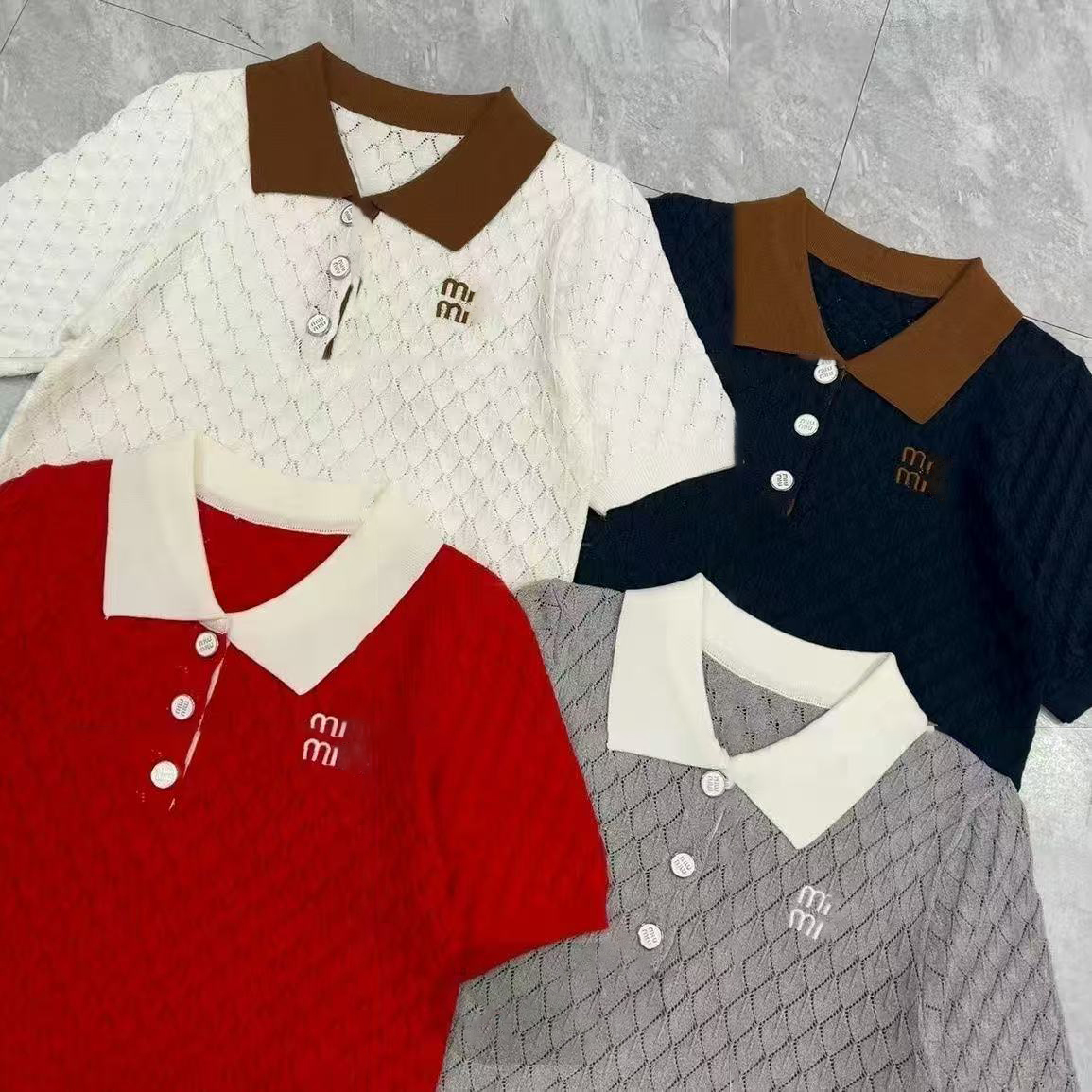 Designer Spring and autumn embroidery knitted sweater cardigan round neck loose assorted solid color knitted long-sleeved coat top Big size S----XXL