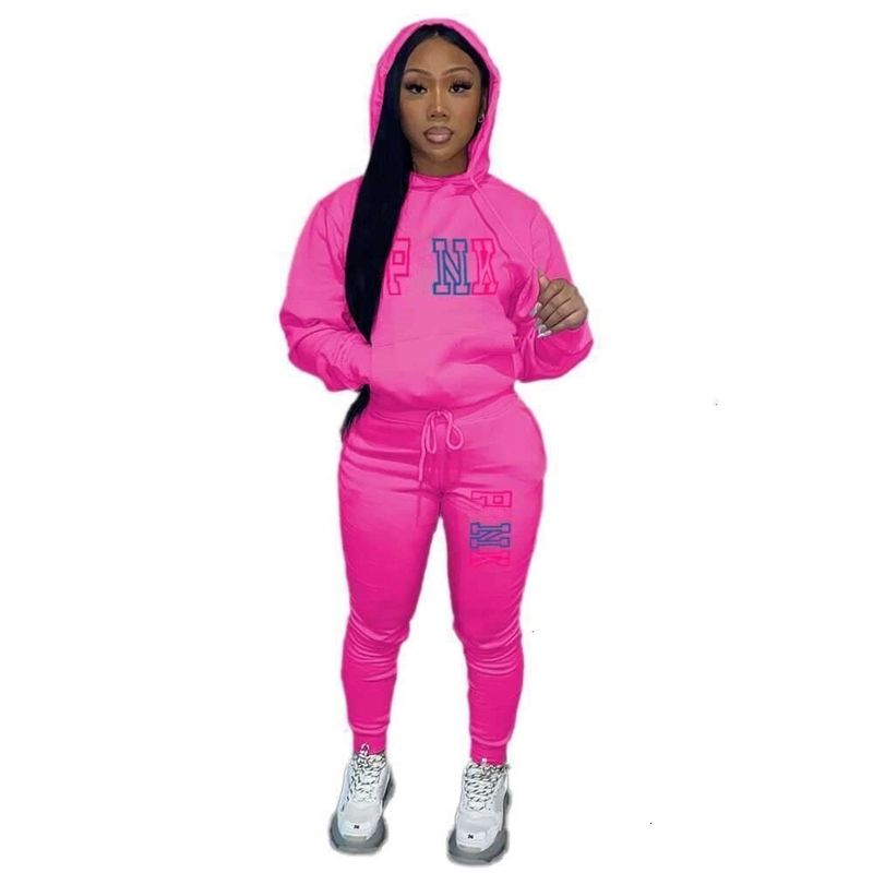 Plus Size 3xl 4xl 5xl Womens Clothing Designer Tracksuit Two Pieces Set Women Personzed Printed Hooed Hoodie Casual Pants Sports Wear Track Suit L26
