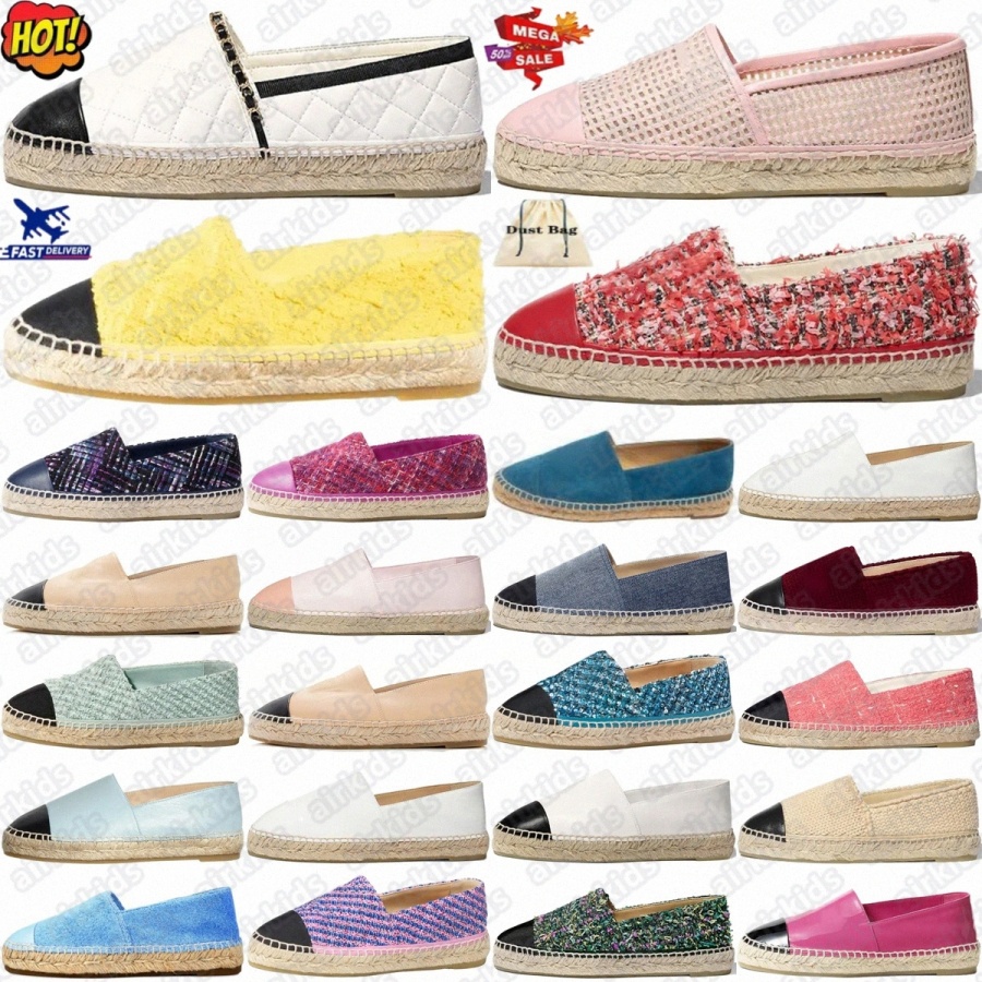 Pêcheurs Chaussures Espadrilles Mocassins Baskets Designers Coins Noir Luxurys Dames Plate-forme en cuir Plate-forme Femmes Casual Shoe7Jhu #