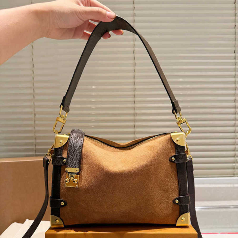 10a Vintage Brown Suede Bag Designer Chain Hobo Bags Women Shoulder Bags High Quality Handbags Totes Flight Model Box Bag Crossbody 250916