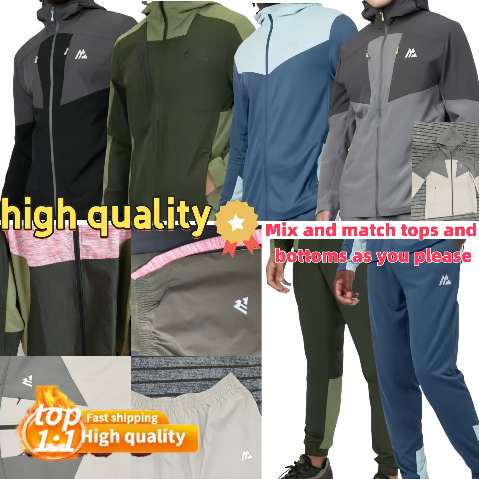 2025 montirexs tracksuit High quality 3-piece set designer shorts and t shirt monterex tracksuit Men's Short Sleeve Set Men's T-Shirt W