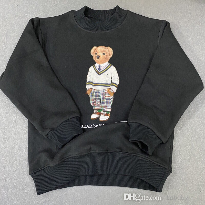 Spring Autumn Kids Designer Clothes Trendy Brand Luxury Hoodie Sweatshirt Childrens Clothing Round Neck Sweater Bear Style Boys And Girls Fashion Ca