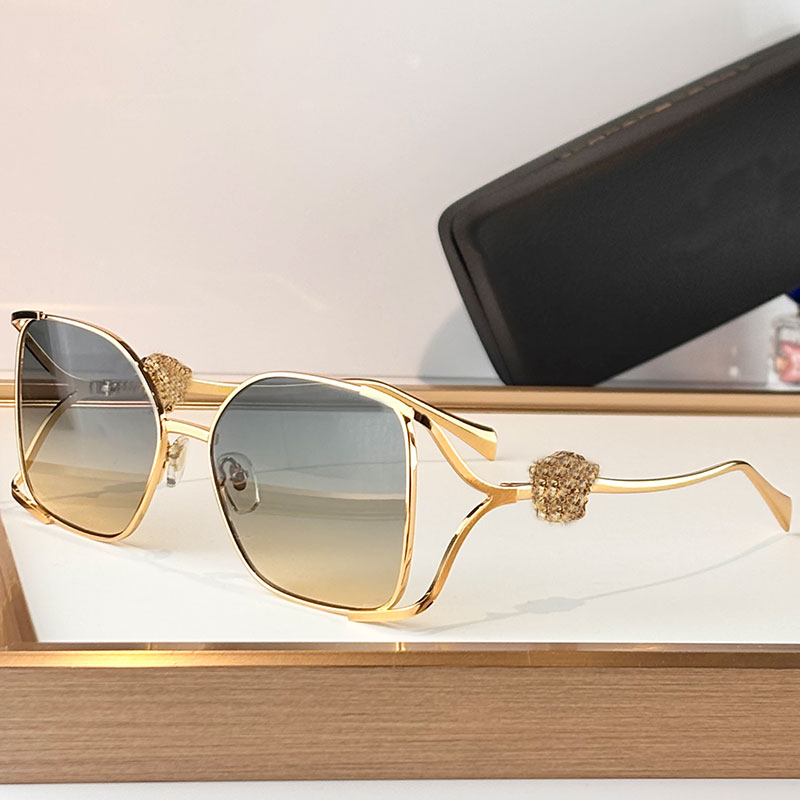 New Fashion Women Square Sunglasses VE1874 Designer Womens Metal Frame Glasses UV400 Protective Frame Hollow Design Luxury Lady Sunglasses
