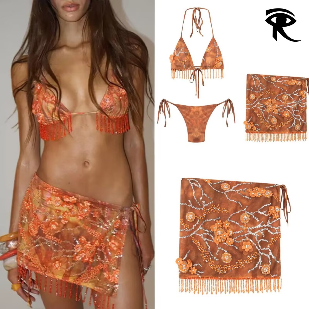 2026 New Summer Beach Resort Style Bikini Gland Jupe Ensemble Strappy Sexy Maillot De Bain Original Vêtements Designer Bikini Usine Vente Directe