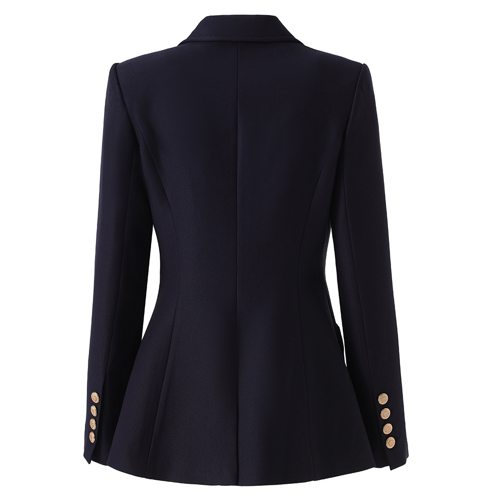 913 XL 2026 Milan piste automne femmes vêtements d'extérieur à manches longues revers cou manteau bouton bouton mode vêtements femmes shali