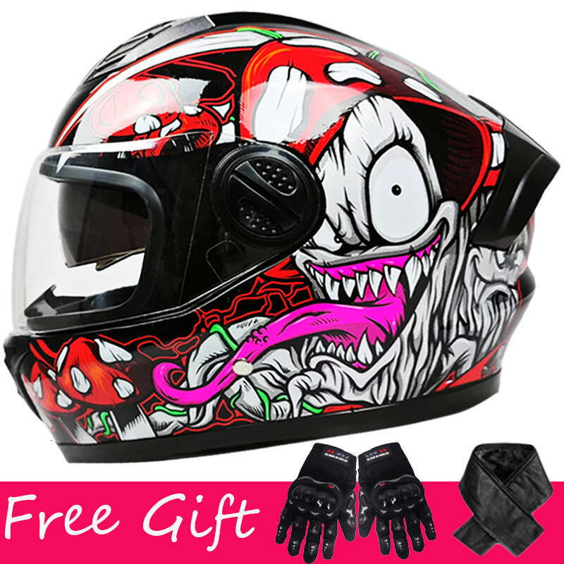 ZXC Double-Lens Full-Cover Helmet - A Safe Riding Cap for Both Men and Women Suitable for All Seasons Z260131-image-1066311947