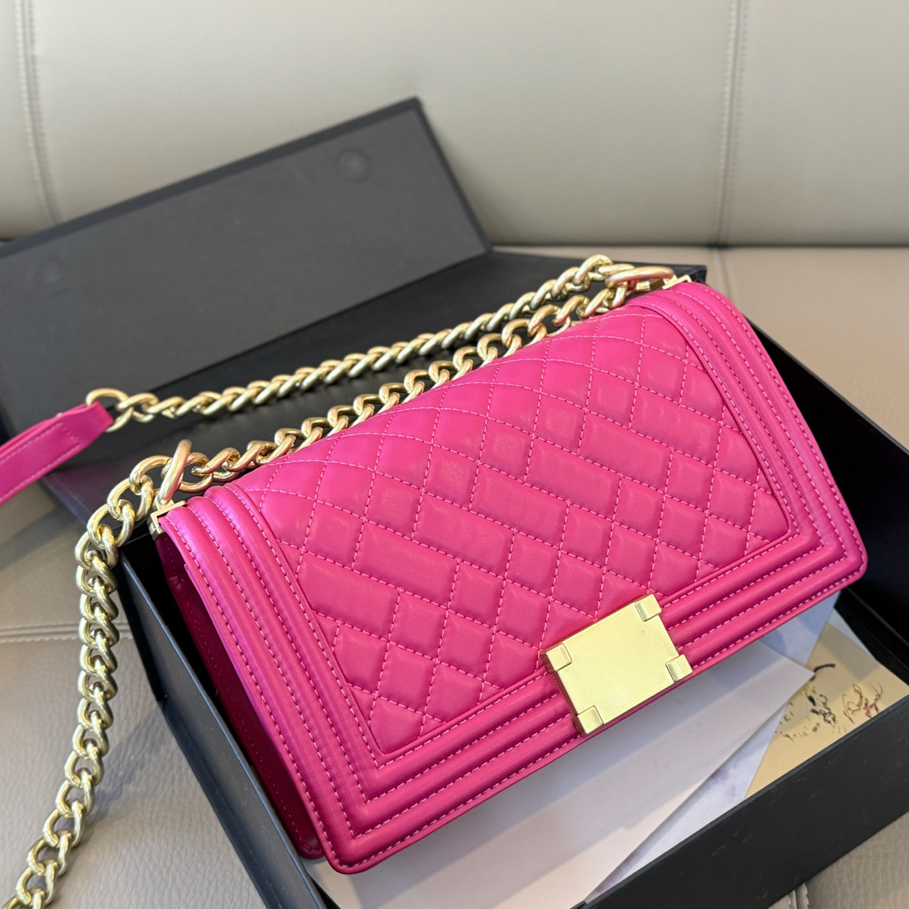 Boy bag Designer Classic flap bag Chain Shoulder bag Women Trendy All-Match Crossbody Handbag Korean Style Shoulder crossbody bag Diamond quilted ba