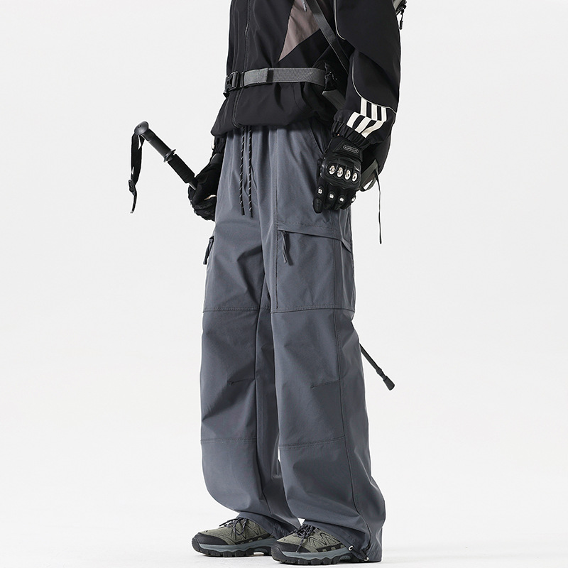 2026 Men's American Techwear Cargo Waterproof Hiking Casual Trousers Relaxed Fit Outdoor Utility Pants