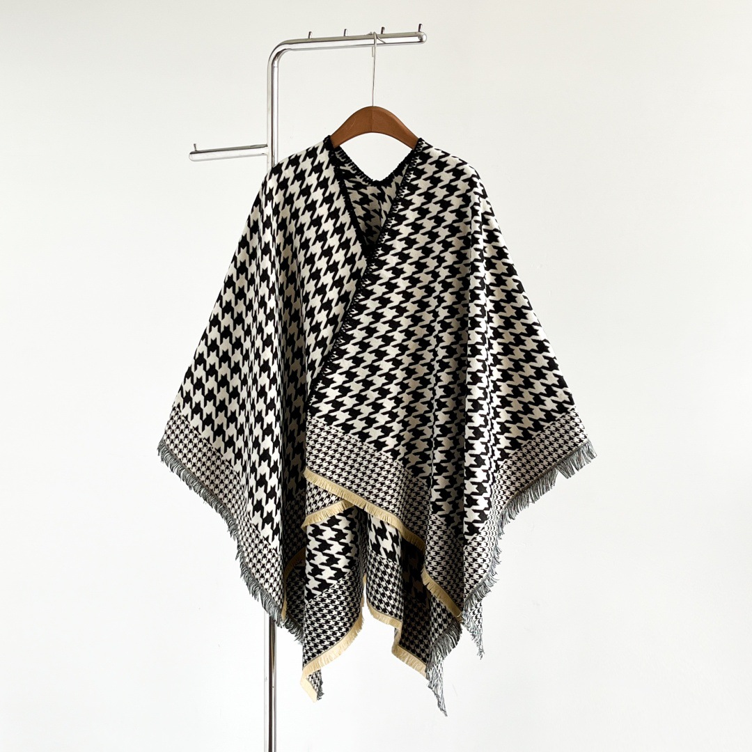 Luxury designer cashmere double-sided outer shawl women's winter warm scarf air-conditioned room decoration in spring and autumn seasons split