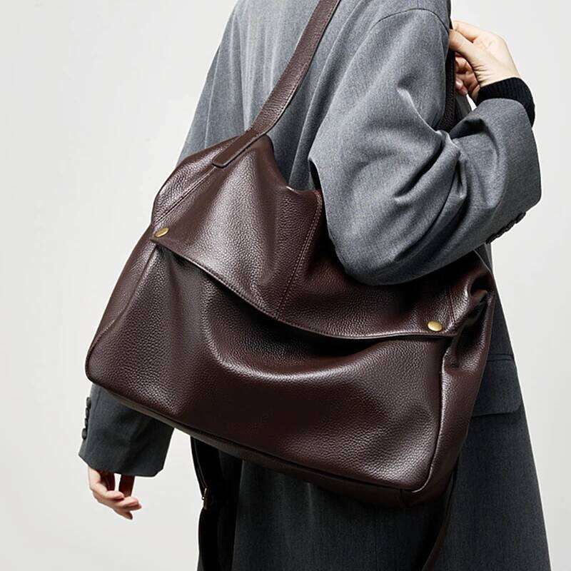 Burminsa peau de vache en cuir véritable souple grand Hobo sacs à bandoulière pour femmes 2025 concepteur de luxe grand messager fourre-tout dame