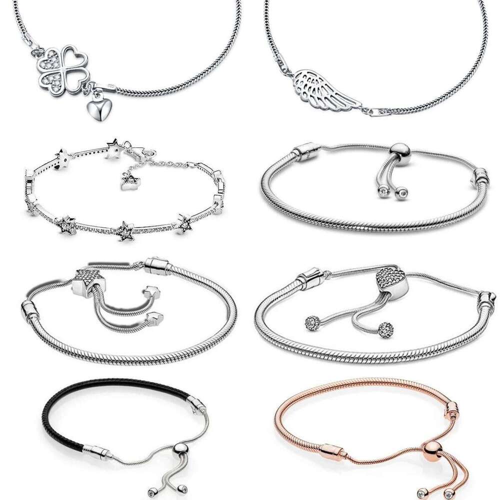 Popular Shining Five-Pointed Heart Snake Bone Bracelet Fit Original Charm DIY Bead Charms For Women Jewelry Making Fine H260131-image-1093857985
