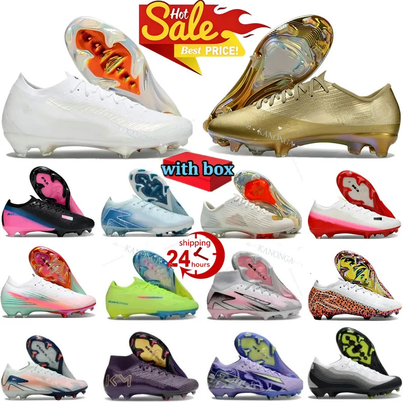 TOP Designer 7A+ Mens Football Shoes Boots Pink Football Cleats Men FG BOOTS Soft Leather 17/16 Soccer Boot Size Uk3 5