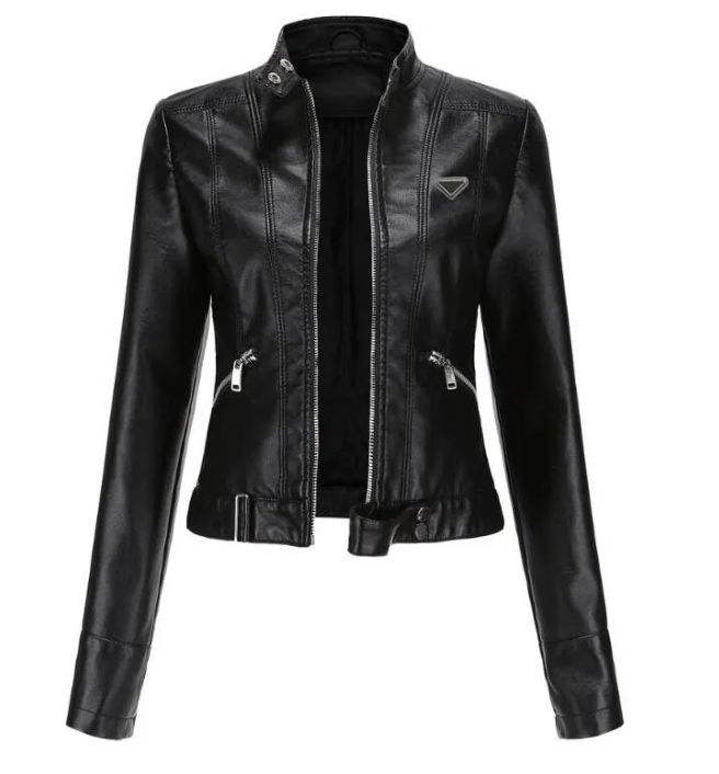 3XL designer jacket women black red leather jackets long sleeve coats spring womens coat