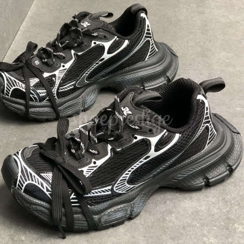 Baskets épaisses faites à la main de qualité supérieure, chaussures de course décontractées de luxe à semelle épaisse en maille pour hommes et fe