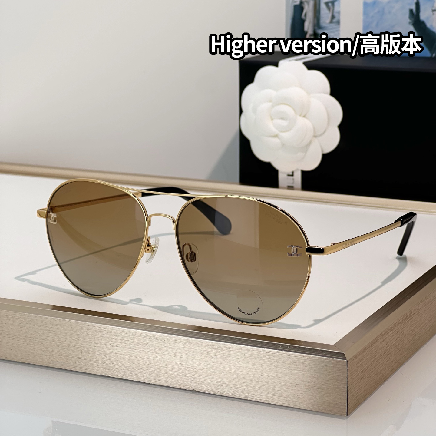 Top version CH CH4189TQ Oval Sunglasses For Women 2026 new luxury designer glasses high-quality metal frame C gold sunglasses with box