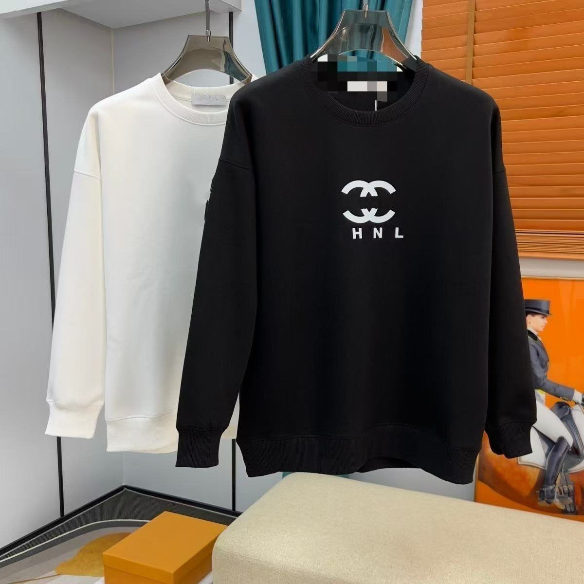 2026 Alphabet New Round Neck Men's and Women's Printed Couple Loose Casual Fall Versatile Trendy Brand Hoodie Korean Style