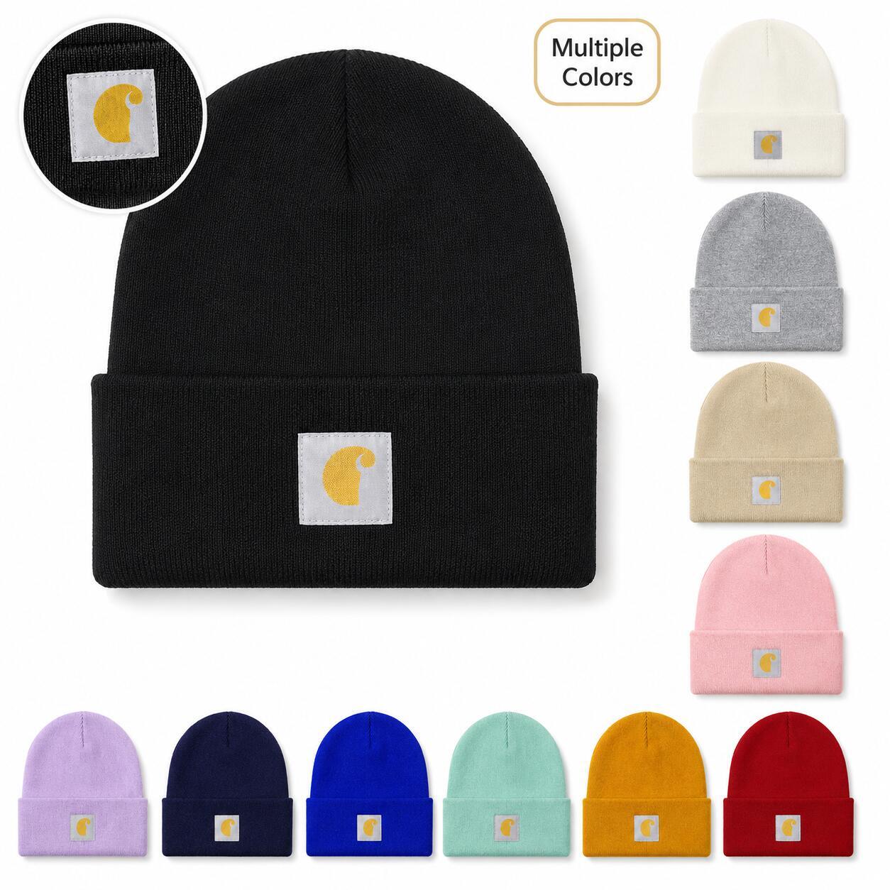 Designer Workwear Beanie Men Cuffed Knit Winter Minimal Patch Streetwear Watch Cap Vintage Outdoor Fashion Warm Unisex Hat sell wellyou