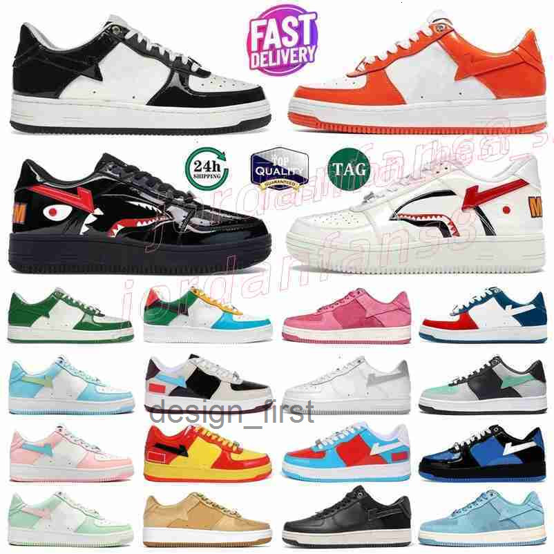 Bapes Shoes SK8 Sta Casual Shoes outdoor mens womens Low platform Shark Black White Camo Pink Pastel Bule Grey Black Beige Suede sports sneakers