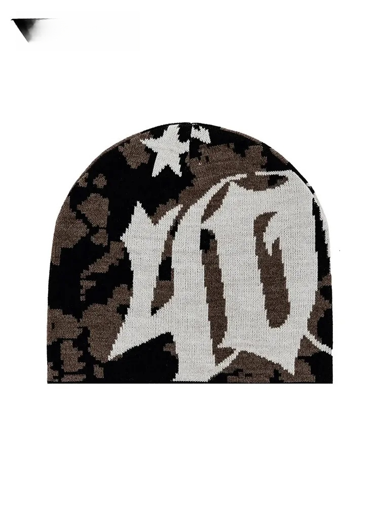 Femmes Bonnet Pussycat Luv Jacquard Coréen Hiver Chaud Tricot Vintage Y2k Chapeaux Streetwear Laine Mode Esthétique Unisexe Accessoires 260728