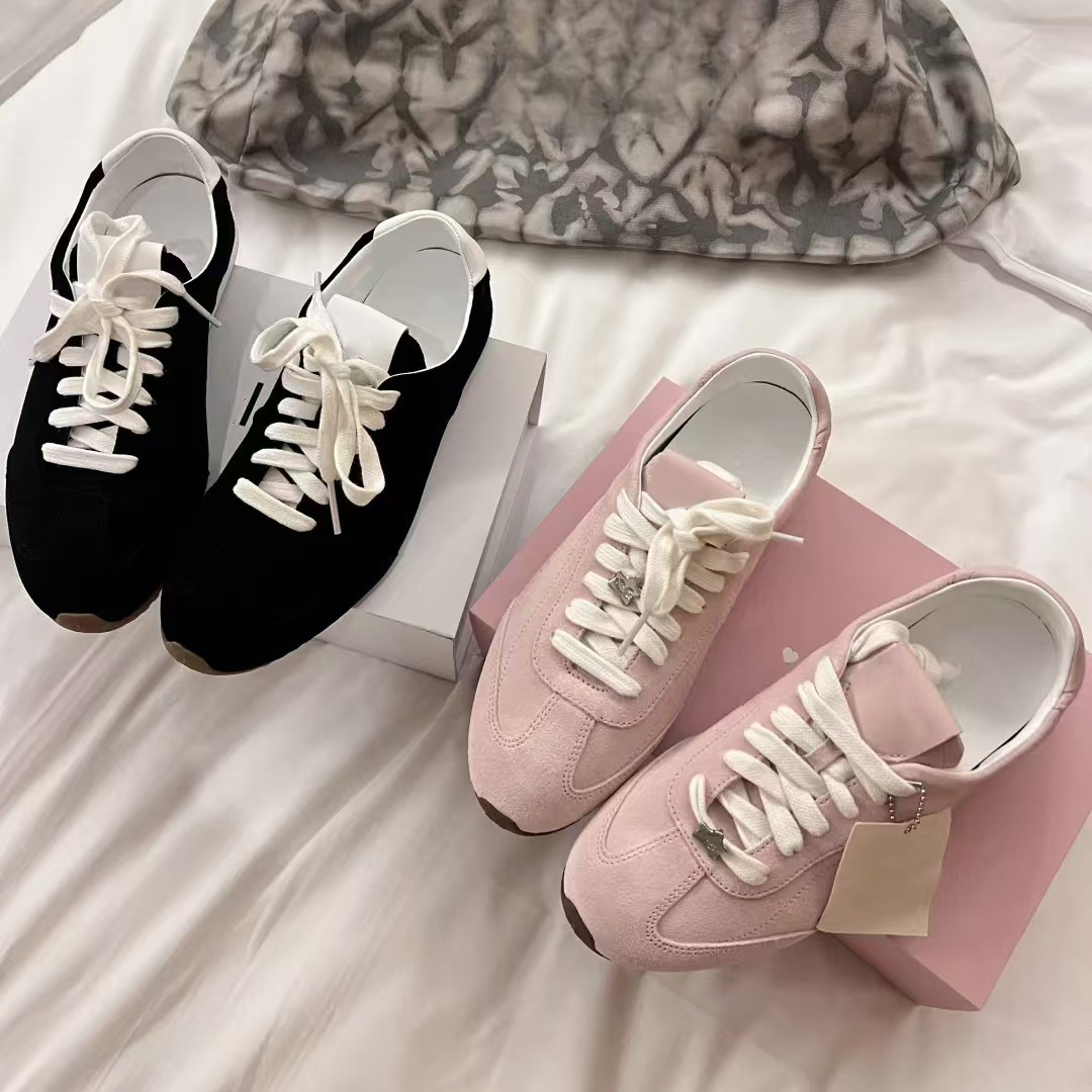 Designer Sunset Sneakers womens yoga shoes Recovery Mode sneakers Jisoo Sunset Runner Trainers pink Suede Casual Shoes German Classic Tennis Forrest