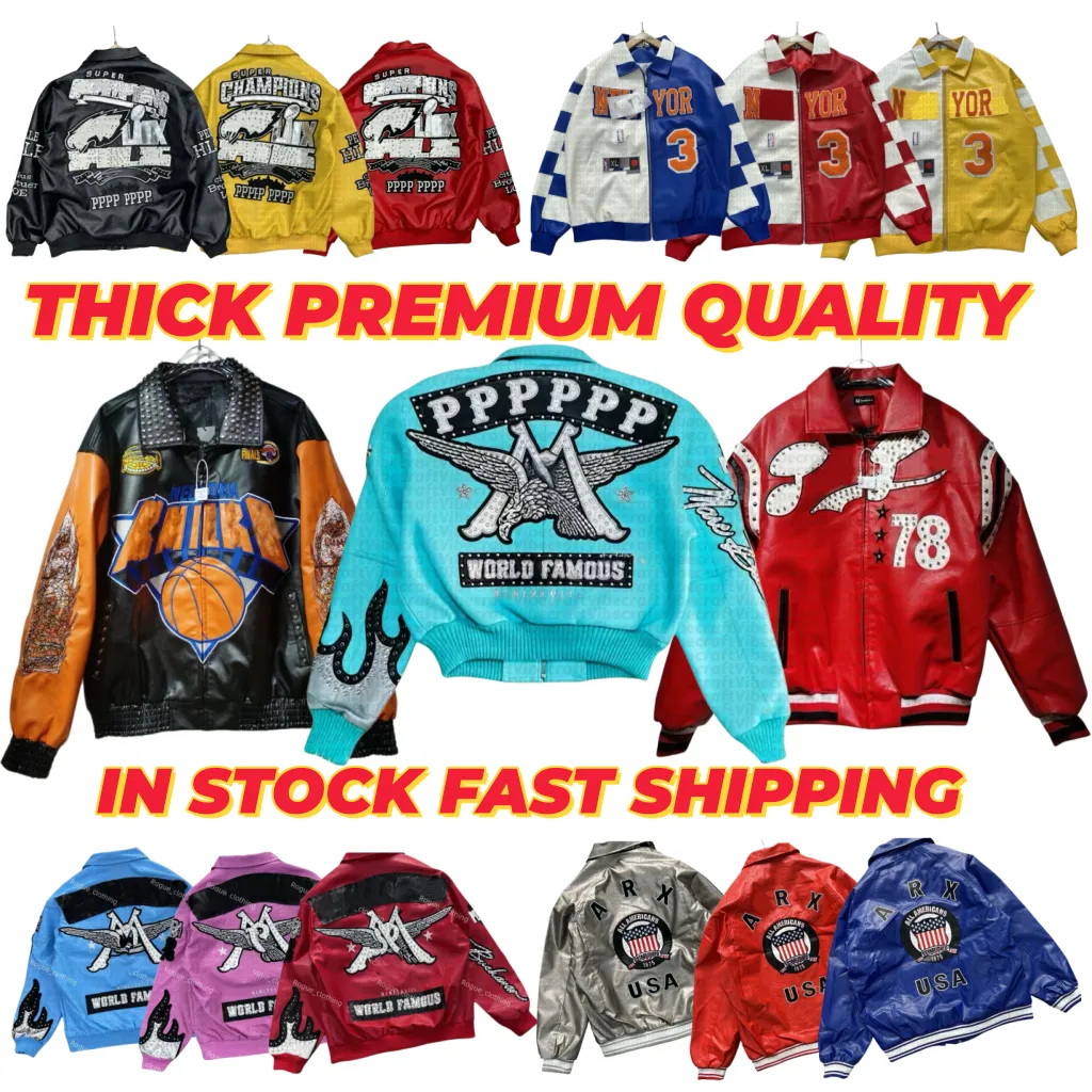 Leather Jacket men Embroidery Faux Hip Hop Strtwear Designer Jacket Vintage Patchwork Windbreaker Jacket Fashion Loose Mens Clothing PU Leather Ou L