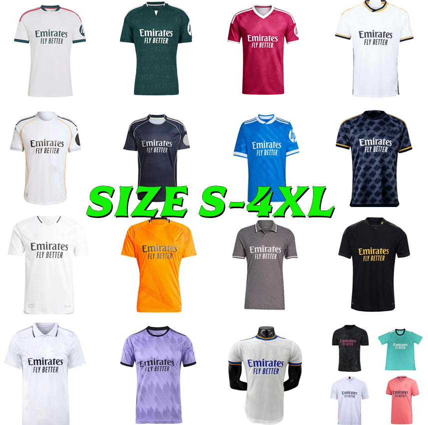 20 21 22 23 24 25 maillots de football BELLINGHAM MBAPPE 2026 2027 rétro RODRYGO BENZEMA VINI JR Valverde BALE MODRIC KROOS CUCURELLA Kroos Reals