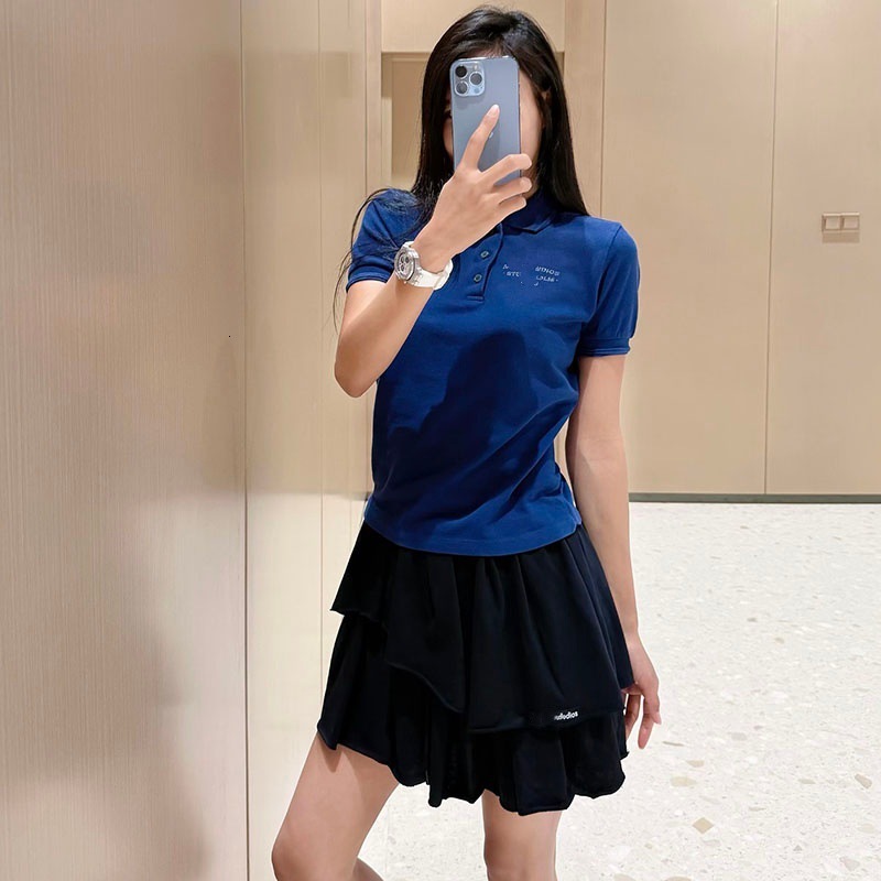 A brand's 2026 new vintage Polo shirt is slimming stylish, distressed washed texture, soft comfortable, with a turn-down collar and regular sho