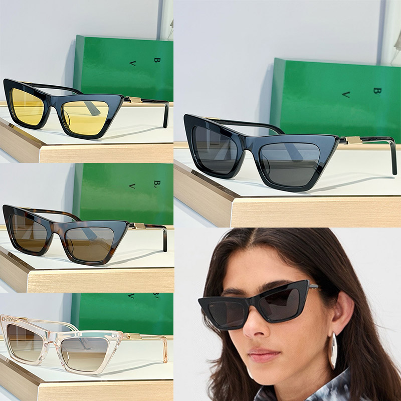 Designer Women Cat Eye Sunglasses 1446 Eastman Acetate Renew 3D signature gold Fashion Women High Street Style Leisure Party Personality